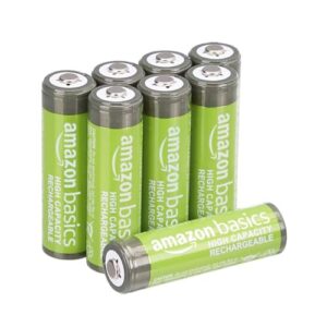 Pilas recargables AA Ni-MH de Amazon Basics: juego de 8 unidades (precargadas, 500 ciclos, 2500 mAh)