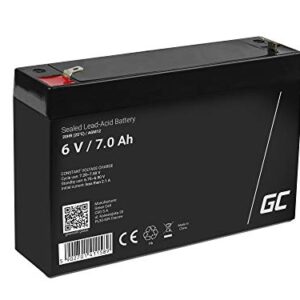 Batería Gel AGM 6V 7Ah de Green Cell: Recambio Reemplazo para Equipos Médicos, Juguetes Eléctricos y Alarmas