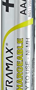 Pilas Solares Recargables AAA NI-MH 300 mAh de Lights4fun: Juego de 10