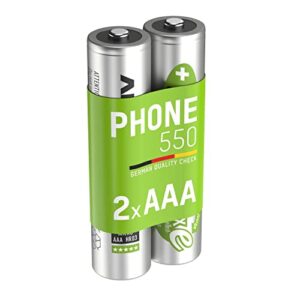 Pilas recargables Ansmann 5035523 maxE para teléfono inalámbrico - 550mAh, AAA, 2 unidades