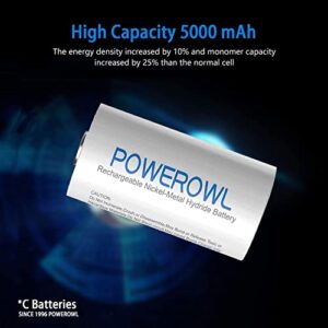 Cargador de Pilas Recargables POWEROWL C con Carga Rápida USB - 4 Bahías