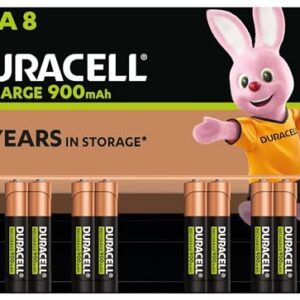 Pilas recargables Duracell AAA (8 unidades) - 900 mAh NiMH, precargadas