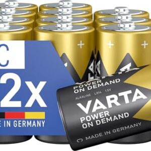 Pilas alcalinas VARTA C Baby, paquete de 12, Power On Demand, para accesorios de ordenador y Smart Home - Exclusivo en Amazon
