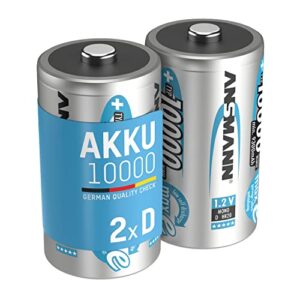 Pack de 2 Pilas Recargables Ansmann 5030642 NiMH Mono D Tipo 10000 HR20