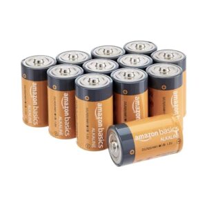 Pilas alcalinas D de Amazon Basics: paquete de 12 unidades