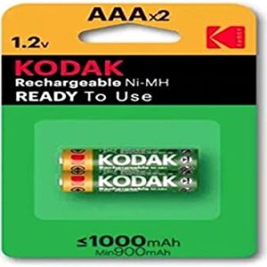 Pilas recargables AAA Kodak K3AHR-2 2X: 1000mah Ni-MH, 1,2V