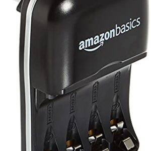 Cargador de pilas recargables Ni-MH AA y AAA con USB - Amazon Basics