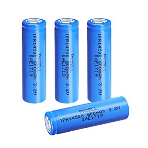 Pilas recargables AA 3,2V 600mAh para luz solar - Paquete de 4, PKCELL