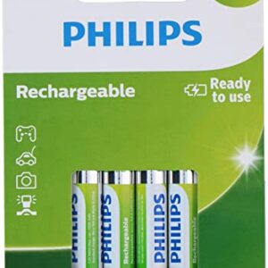Pilas AAA recargables Philips - NiMH 1.2V - 500 recargas