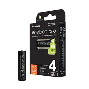Pilas recargables Panasonic eneloop Pro AA/Mignon, Pack de 4, 2500mAh, 500 recargas