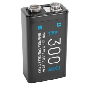 Pilas 9V Recargables Absina 300mAh - Baja Autodescarga