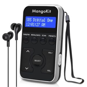 Radio Portátil MangoKit MP1 Dab/Dab+ y FM con Auriculares - Plateada