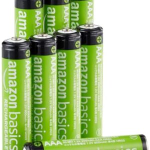 Pilas AAA recargables Amazon Basics - Paquete de 8 unidades, precargadas