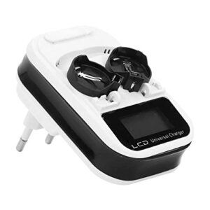 Cargadores de pilas botón recargables con pantalla LCD - Inicio, 2 piezas (enchufe UE)