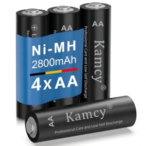 Pilas Recargables AA KAMCY de Alta Capacidad 2800mAh - Paquete de 4
