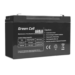 Batería Green Cell Gel AGM 6V 10Ah: Recambio para Juguetes y Equipos Médicos