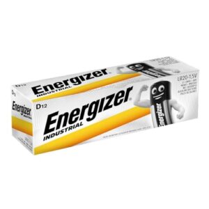 Pack de 12 pilas alcalinas Energizer Industrial D / LR20 - ¡Ahorra comprando en paquete!