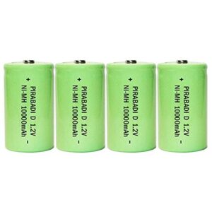 Lote de 4 pilas recargables D 1,2 V | 10000 mAh | LR20 R20 HR20 | Acumulador NI-MH EXCELENTE RENDIMIENTO | IDEAL PARA Mando a distancia, Juguetes, Herramientas, RADIO ETC...
Pilas recargables D 1,2 V | 10000 mAh | LR20 R20 HR20 | Acumulador NI-MH | Marca Inicio - Ideal para Mando a distancia, Juguetes, Herramientas, Radio