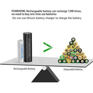 POWEROWL Pilas Recargables AA y AAA de Alta Capacidad - 16 Piezas
