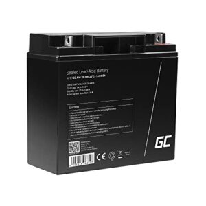 Batería Green Cell AGM VRLA 22Ah 12V Sin Mantenimiento - Ideal para Equipos de Seguridad, Médicos, SAI, UPS y más