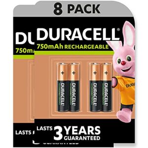 Pilas Recargables AAA 750 mAh Duracell - Paquete de 8