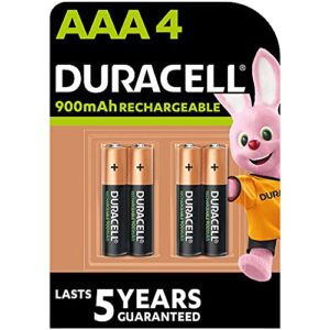 Pilas recargables Duracell AAA (Paquete de 4) - 900 mAh NiMH, precargadas