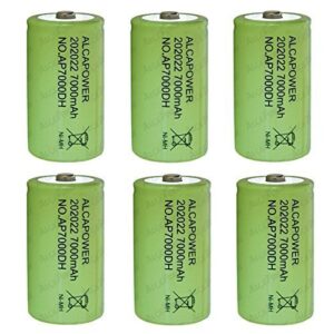 Paquete de 6 pilas recargables Ni-MH 1,2 V D 7000 mAh - Marca Inicio