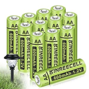 Pilas recargables AA KINREECELL Ni-MH 1,2V para luces solares - 12 unidades
