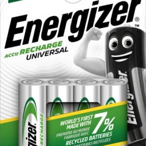 Pilas recargables Energizer AA 1300 mAh - Pack de 4, precargadas y duraderas
