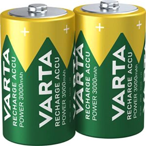 Pilas recargables VARTA D Mono, 3000 mAh Ni-MH, paquete de 2, sin efecto memoria