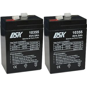 Batería DSK Plomo AGM Sellada VRLA 6V 4,5Ah - Paquete de 2