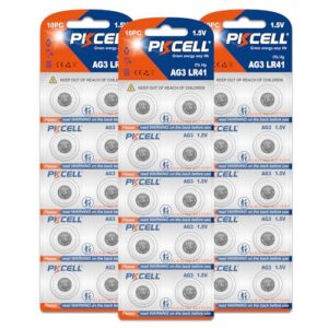 Pilas alcalinas LR41 AG3 PKCELL para lápiz láser, termómetro y juguete - Paquete de 30