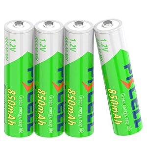 Pilas Recargables NIMH 1,2V 850 mAh para lámparas solares y mandos a distancia - PKCELL (Paquete de 4)