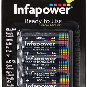 Pack de 4 pilas recargables AA Infapower para lámparas solares