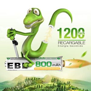 Pilas Recargables AAA Ni-MH de 1,2V - EBL 12 unidades