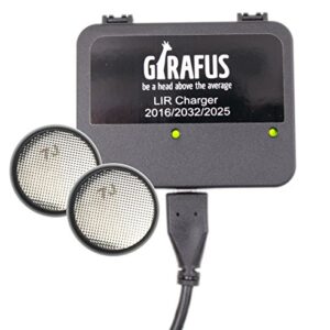 Cargador de Batería para Pila Botón Recargable LIR 2032/2016 / 2025 – 2 Baterías LIR2032 3.7V Incluidas - Universal: Apto para Cualquier USB - por GIRAFUS

"Cargador de Batería para Pila Botón Recargable LIR 2032/2016 / 2025 - 2 Baterías LIR2032 3.7V Incluidas - por GIRAFUS: Universal y Recargable"