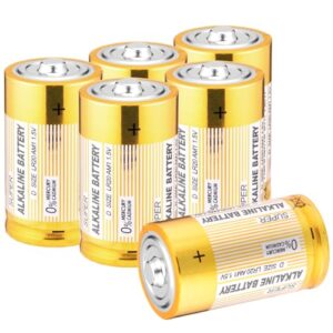Pilas alcalinas D 1,5V (Paquete de 6) LR20 de CICMOD - Larga duración para dispositivos diarios